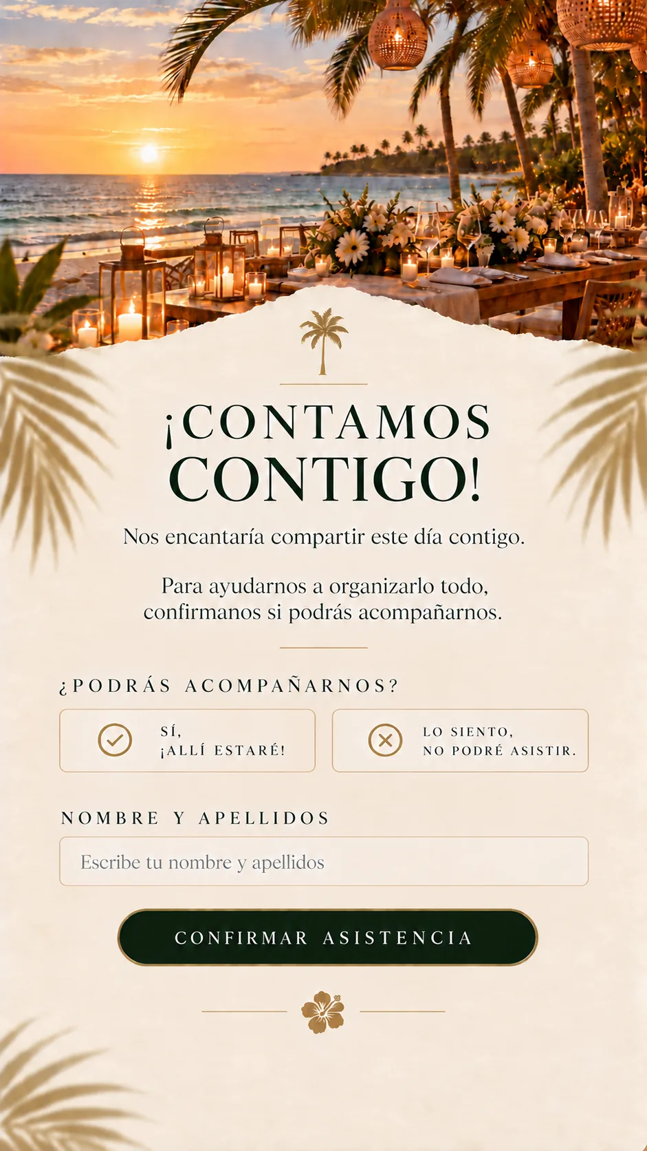 Confirmación de asistencia